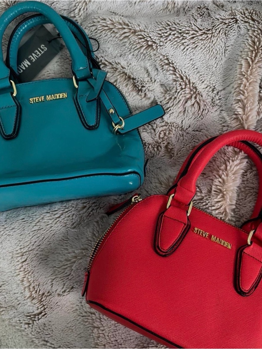 Steve Madden Women's Mini Bag - Teal and Red
